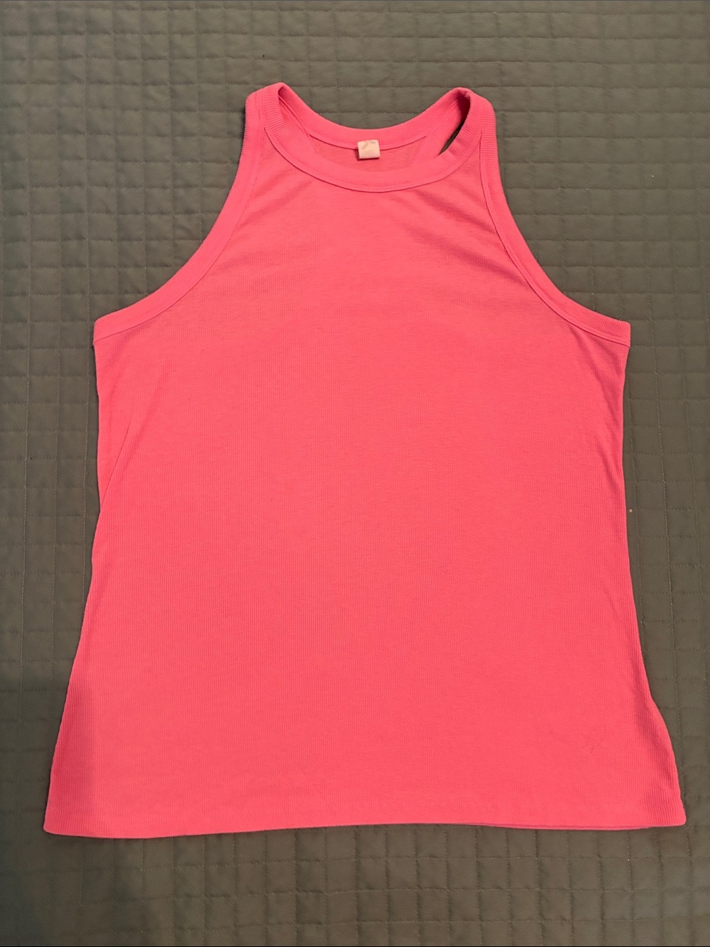 Women's High Neck Ultralite Neon Pink Tank Top
